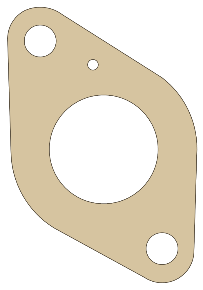 Honda IN, Pipe gasket outline, OEM 17119-046-306, A material