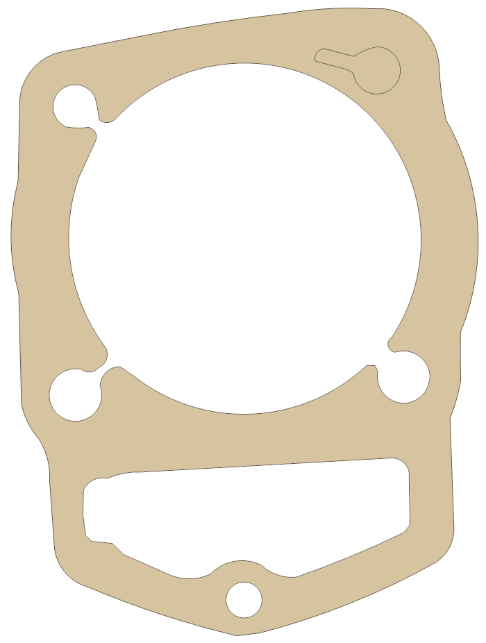 Honda XR200R Cylinder gasket outline