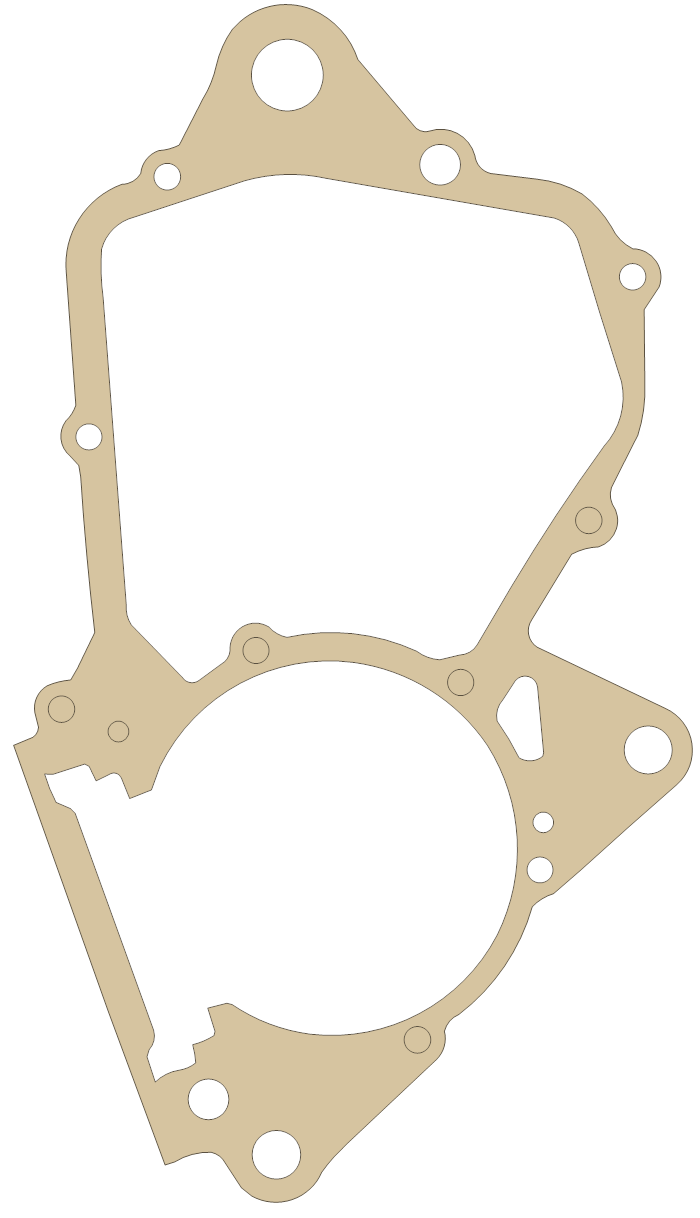 Honda CR125R Crankcase gasket outline