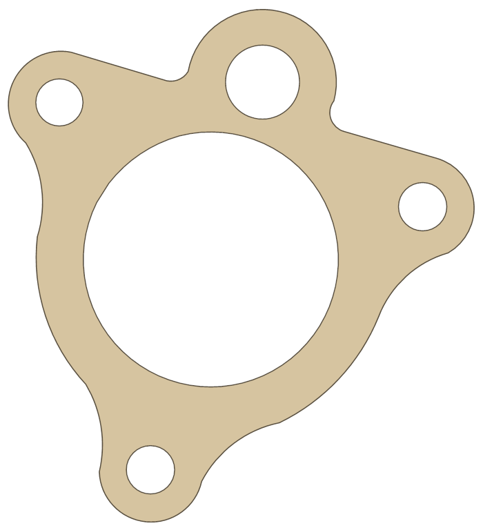 Honda 18291-GC4-730 gasket outline, OEM 18291-GC4-730, A material
