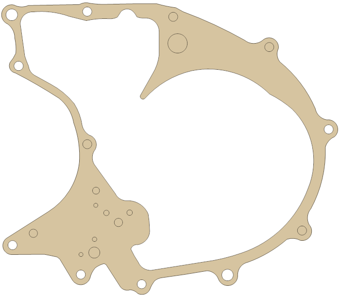Honda TRX250X Left Crankcase Cover gasket outline