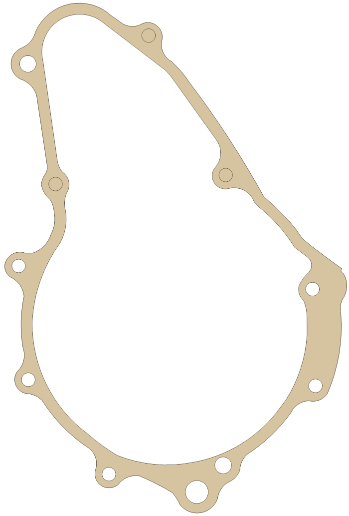 Honda L. Cover gasket outline, OEM 11396-969-000, A material