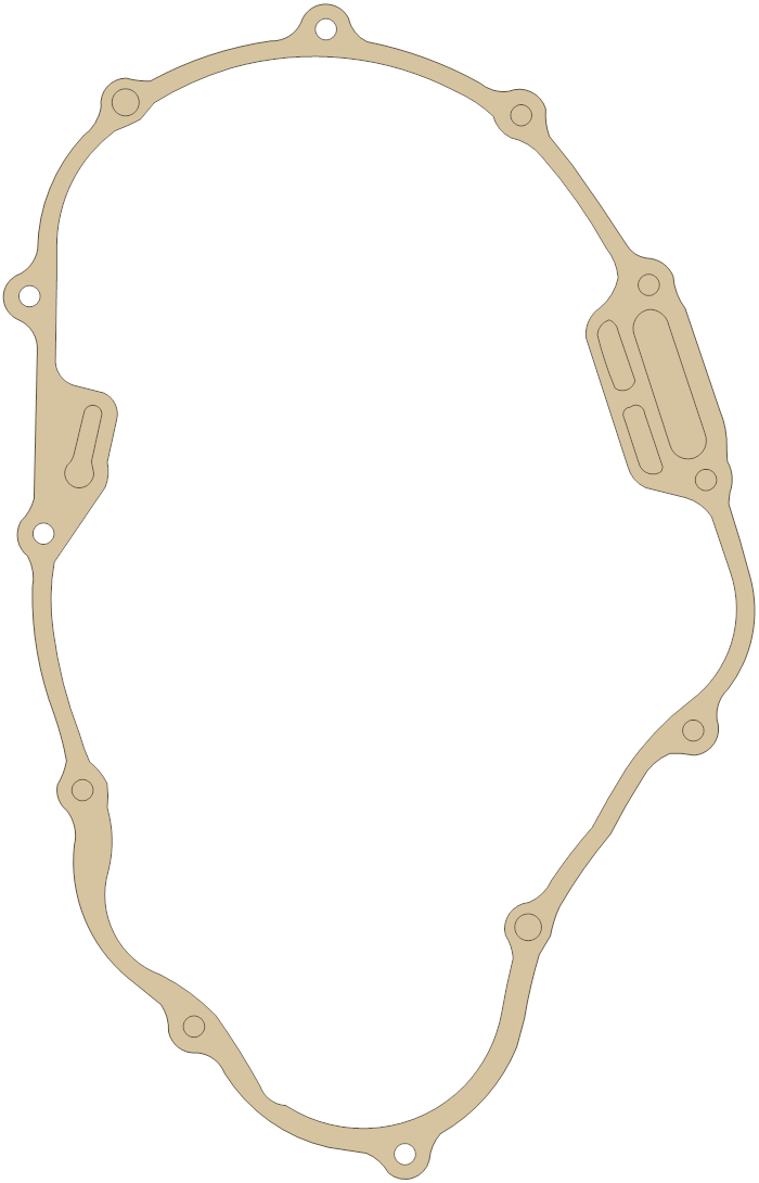 Honda TRX250X Right Crankcase Cover gasket outline