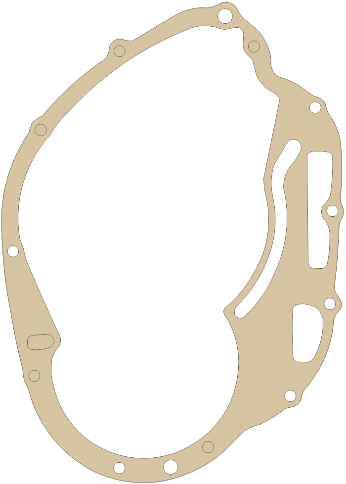 Honda Right Crankcase Cover gasket outline, OEM 11394-362-000, A material