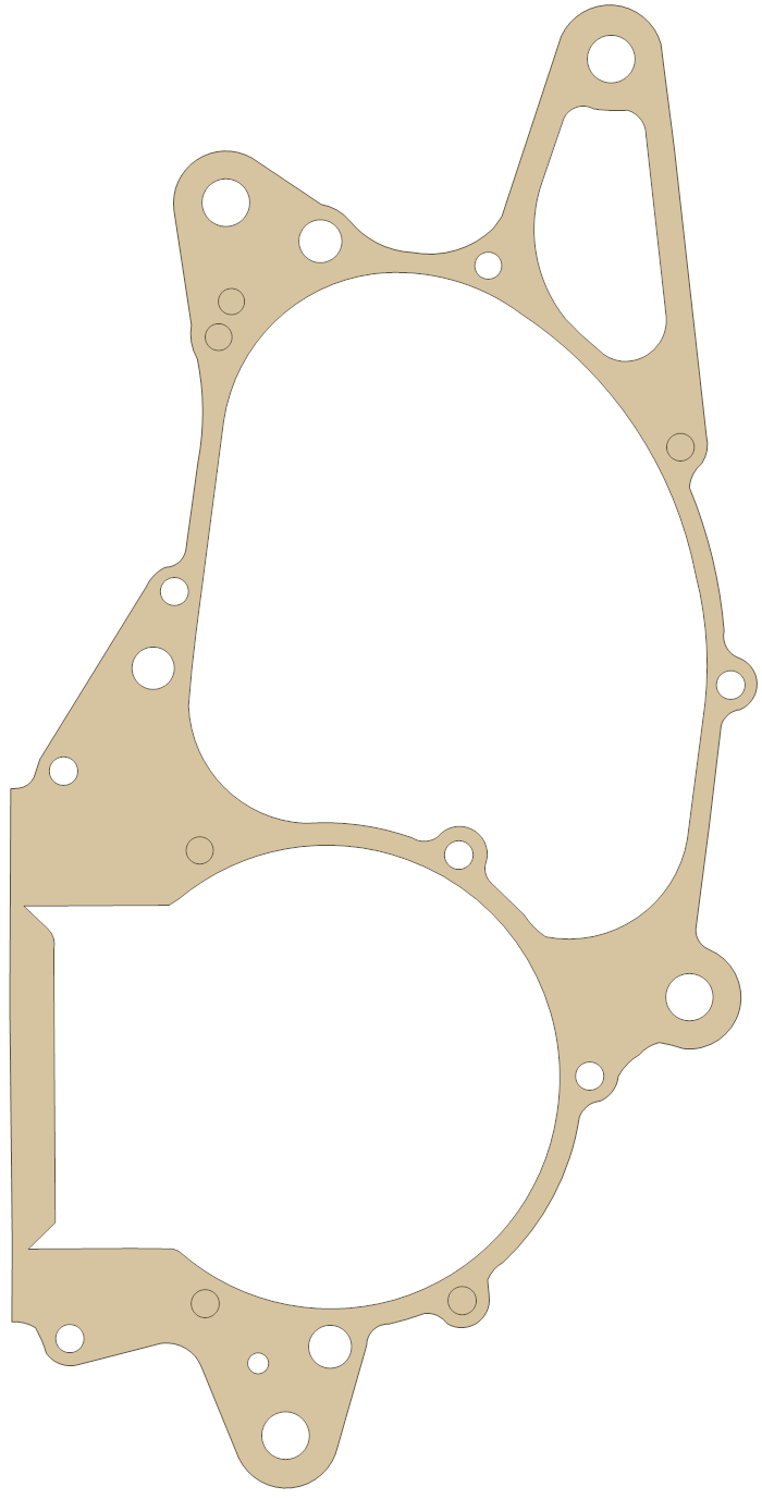 Honda Crankcase gasket outline, OEM 11191-430-010, A material