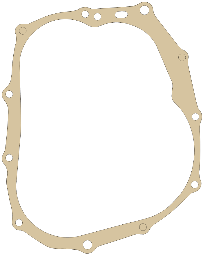 Honda 11393-107-000 gasket outline, OEM 11393-107-000, A material