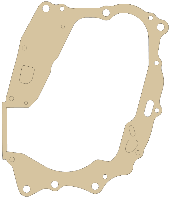 Honda 11191-107-000 gasket outline, OEM 11191-107-000, A material