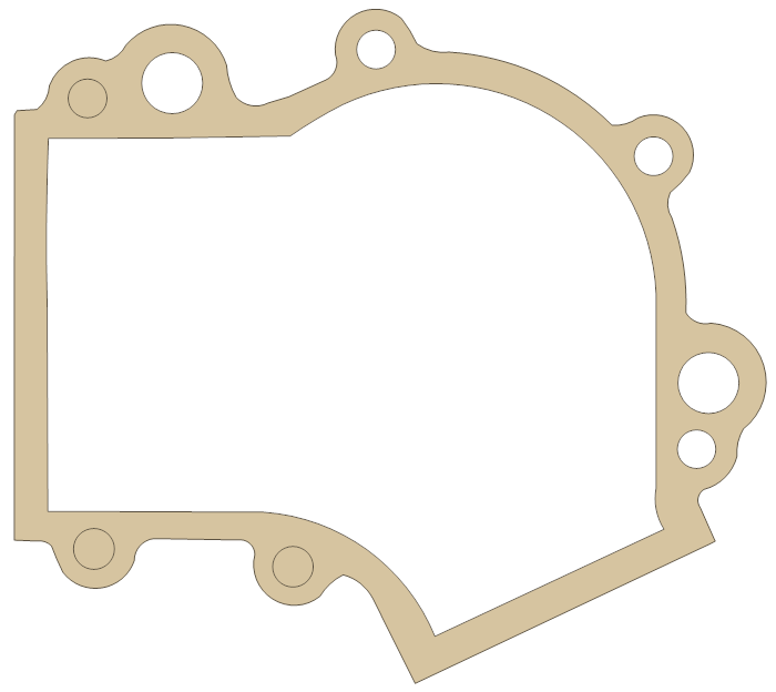 Honda 11191-147-000 gasket outline, OEM 11191-147-000, A material