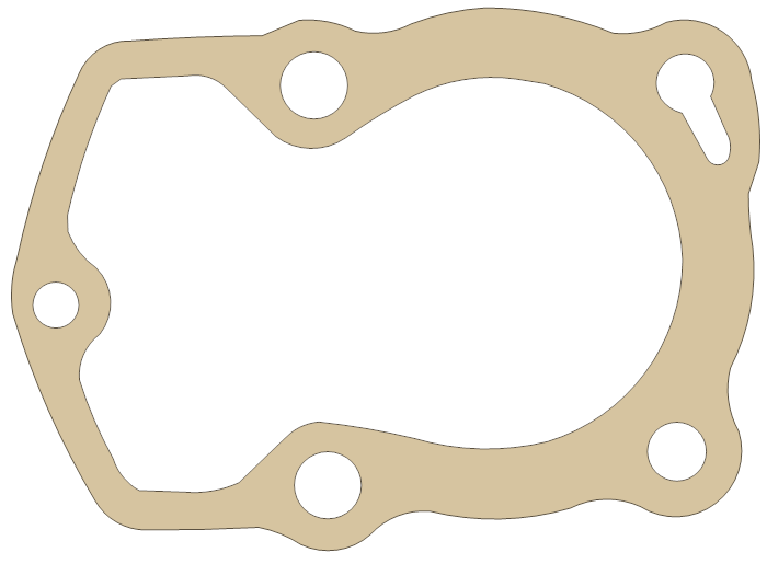 Honda 12191-107-000 gasket outline, OEM 12191-107-000, A material