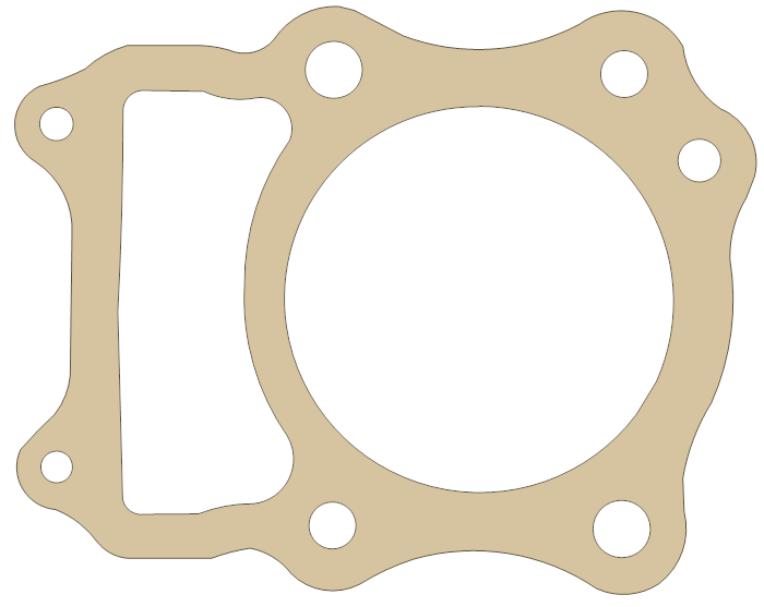 Honda 12191-362-000 gasket outline, OEM 12191-362-000, A material