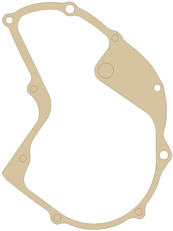 Honda Left Crankcase Cover gasket outline, OEM 11395-362-000, A material