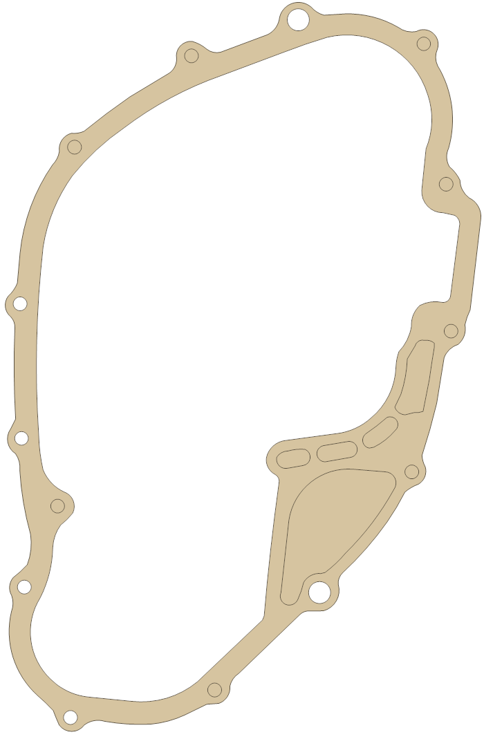 Honda Clutch Cover gasket outline, OEM 11394-MC8-000, A material