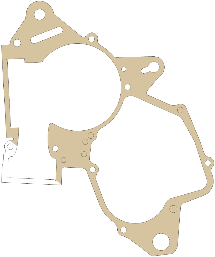 Honda CR125R Crankcase Cover gasket outline