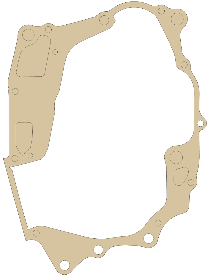 Honda Crankcase gasket outline, OEM 11191-KT0-710, A material