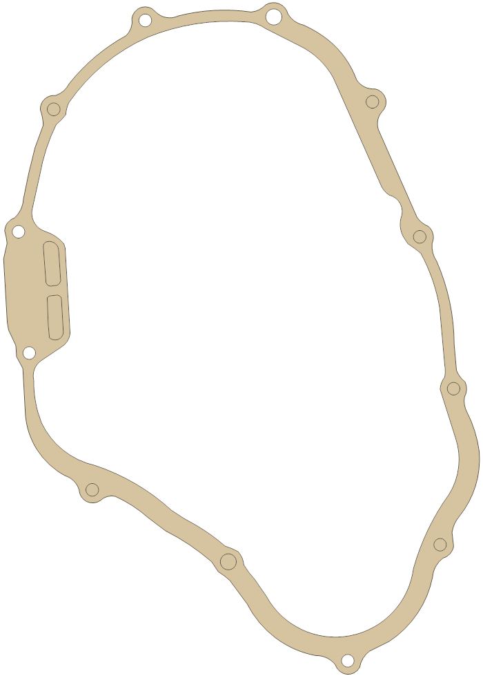 Honda TRX350 R. Crankcase Cover gasket outline