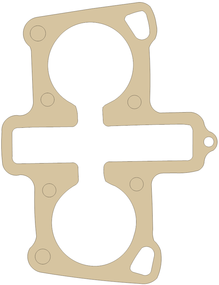 Honda CB175 Cylinder Base gasket outline