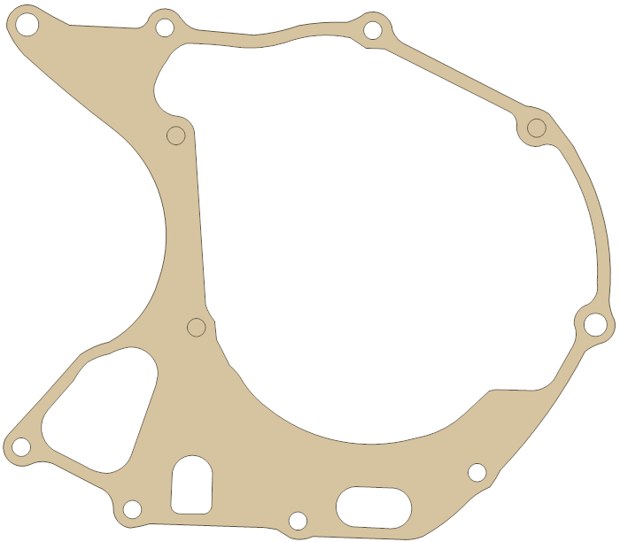 Honda L. Cover gasket outline, OEM 11396-HF1-910, A material