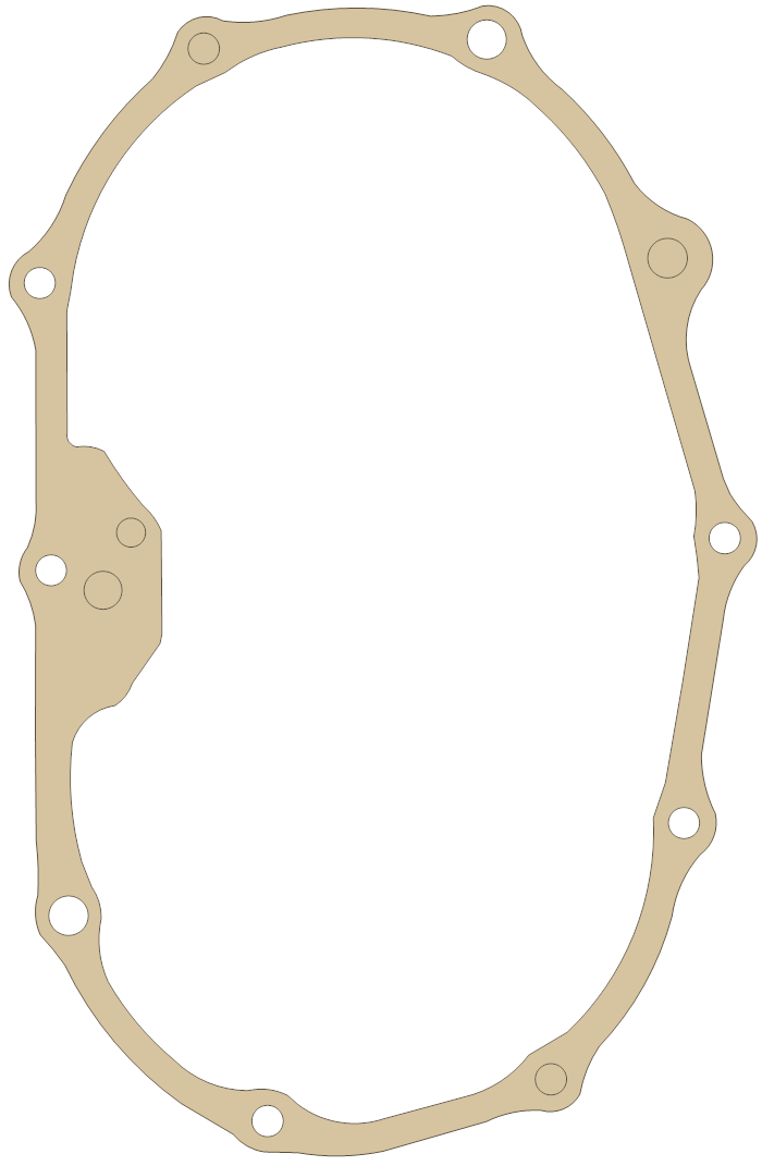 Honda FR, Gear Case gasket outline, OEM 21503-HC5-900, A material