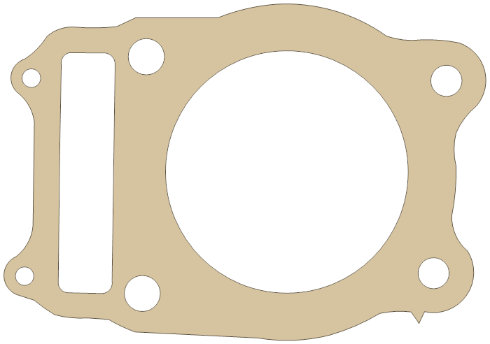 Honda TRX300 Cylinder Base gasket outline