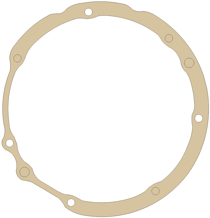 Honda Clutch Cover gasket outline, OEM 11372-MAH-000, A material