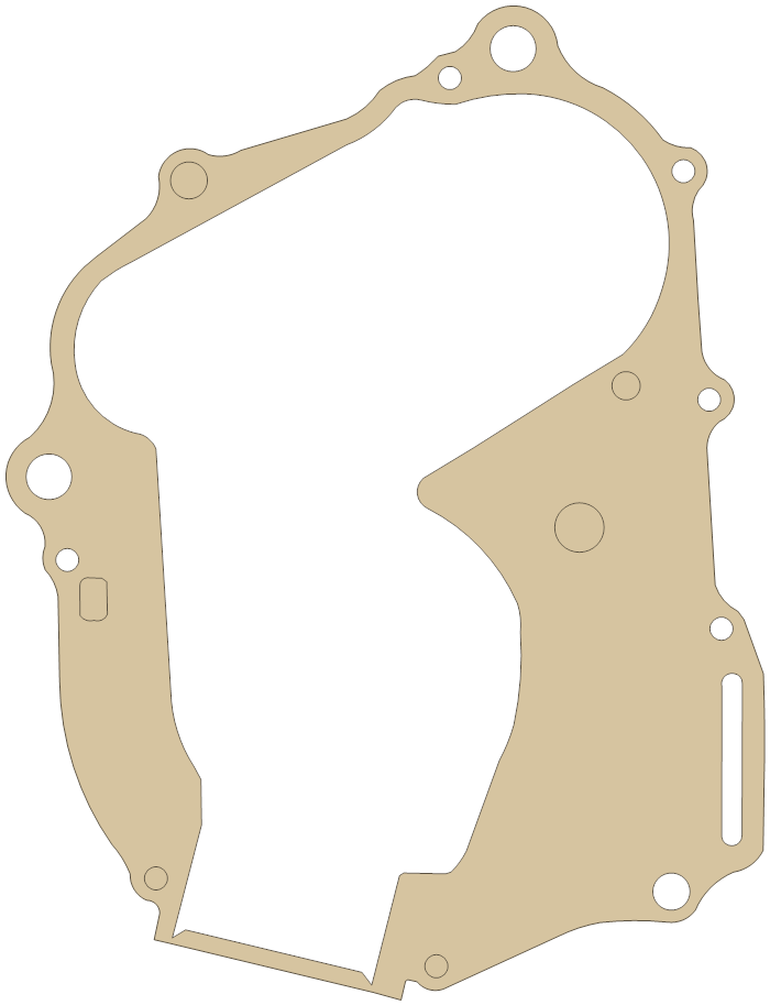 Honda Crankcase gasket outline, OEM 11191-121-630, A material