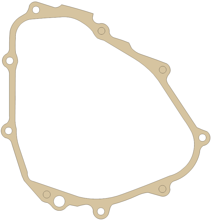 Honda Alternator Cover gasket outline, OEM 11392-MBW-000, A material