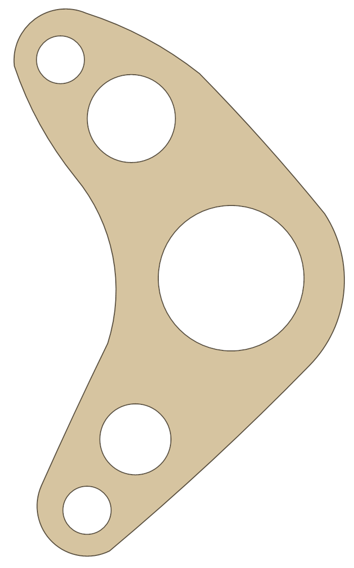 Honda TRX70 R. Cylinder Head Side Cover gasket outline