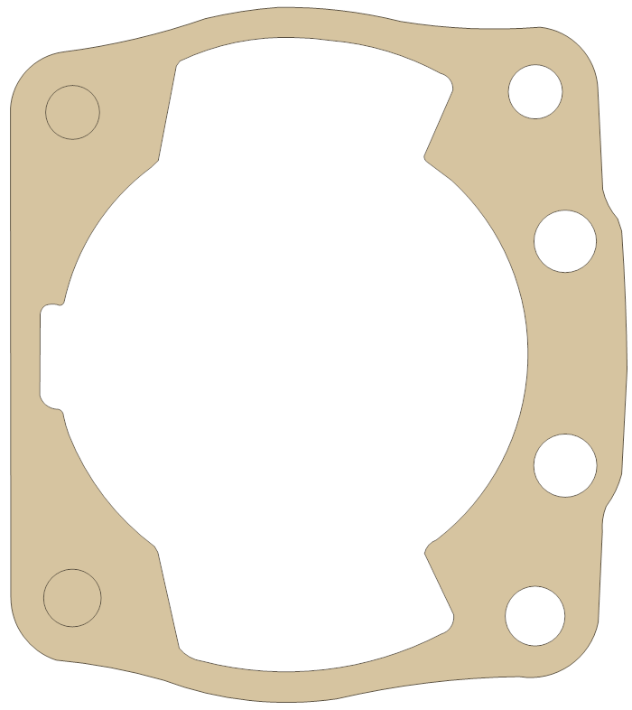 Honda CR250R Base gasket outline