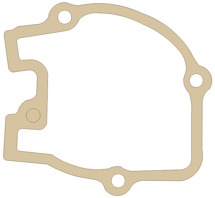Honda CR250R Power Valve gasket outline