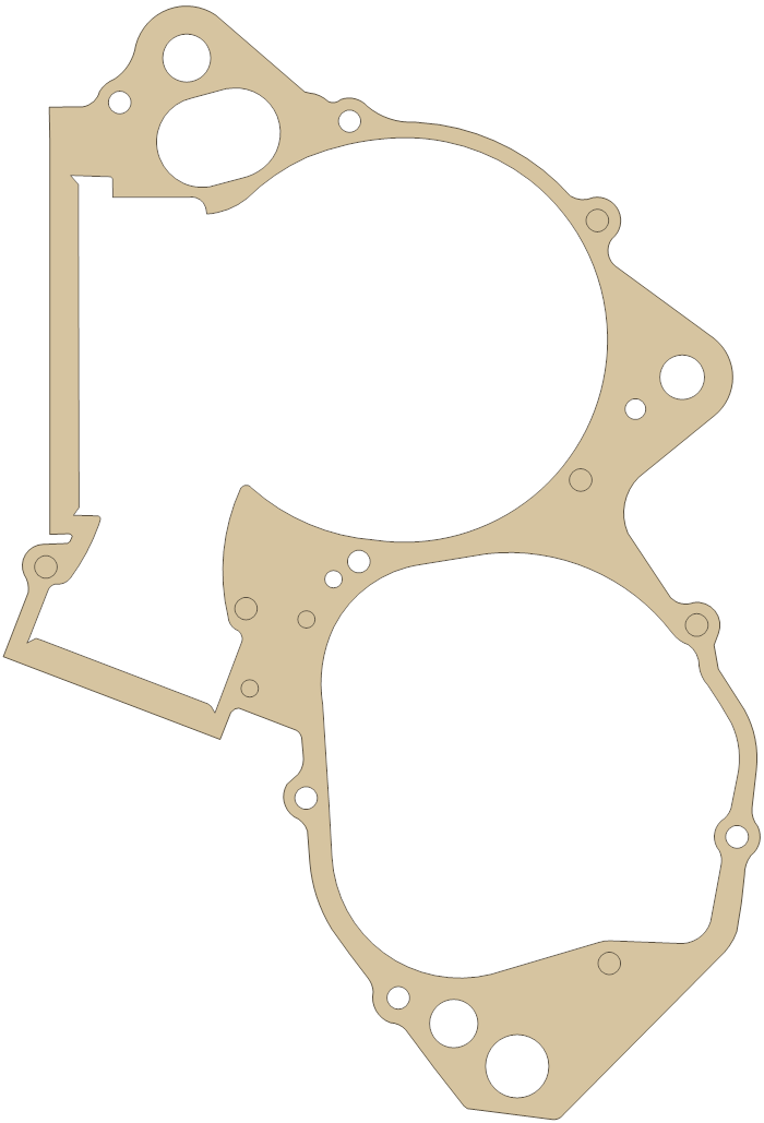 Honda CR250R Crankcase Cover gasket outline