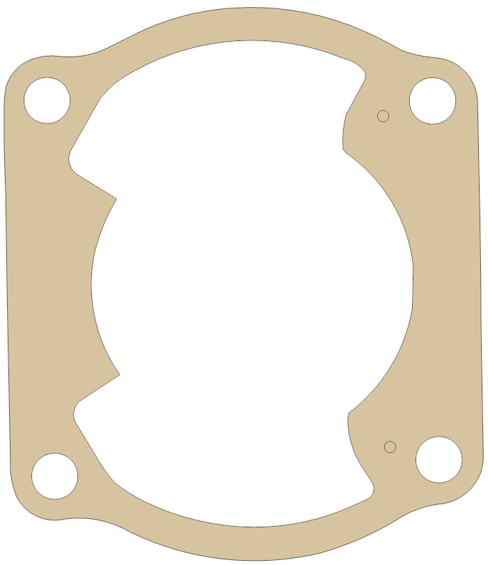 Honda Cylinder Base gasket outline, OEM 12191-VM0-772, A material