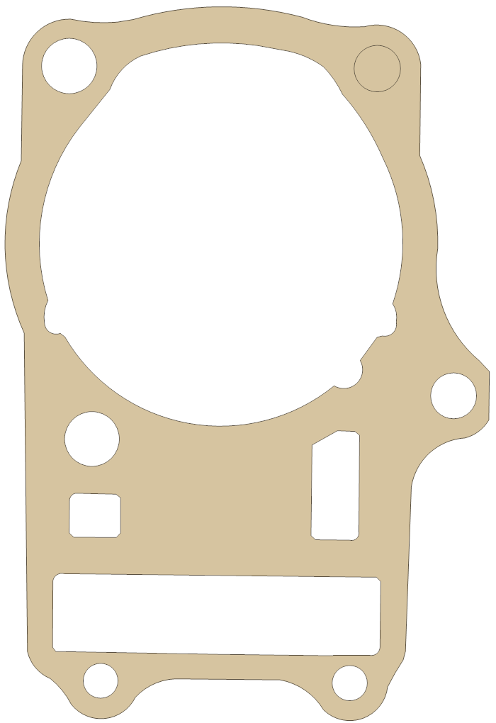 Honda VT1100T Cylinder gasket outline