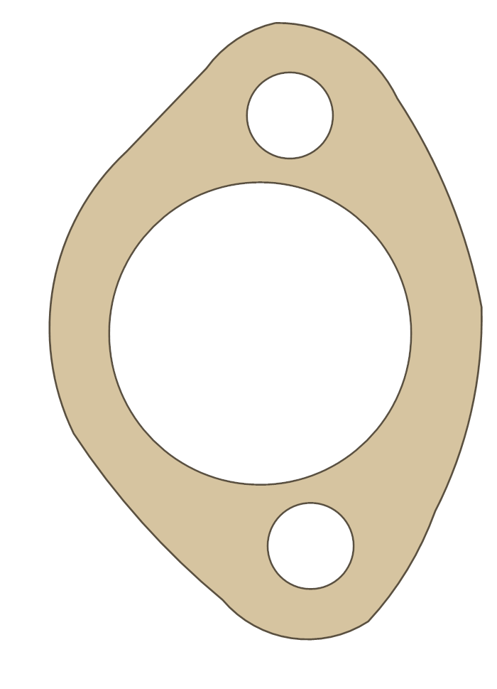Honda CBR900RR Tensioner Hole gasket outline