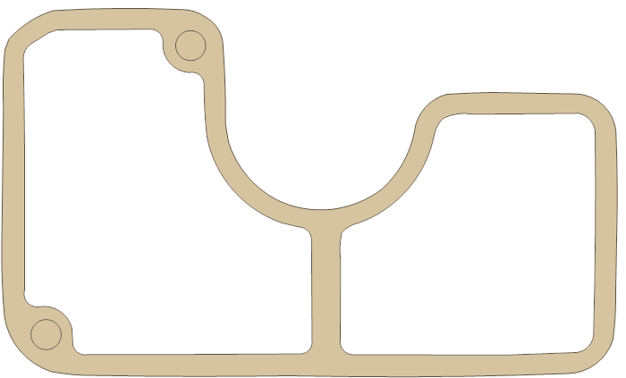 Honda CBR900RR Water Pump Cover gasket outline