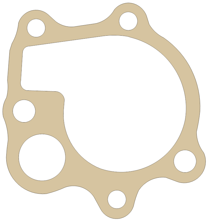 Honda CR250R Water Pump gasket outline