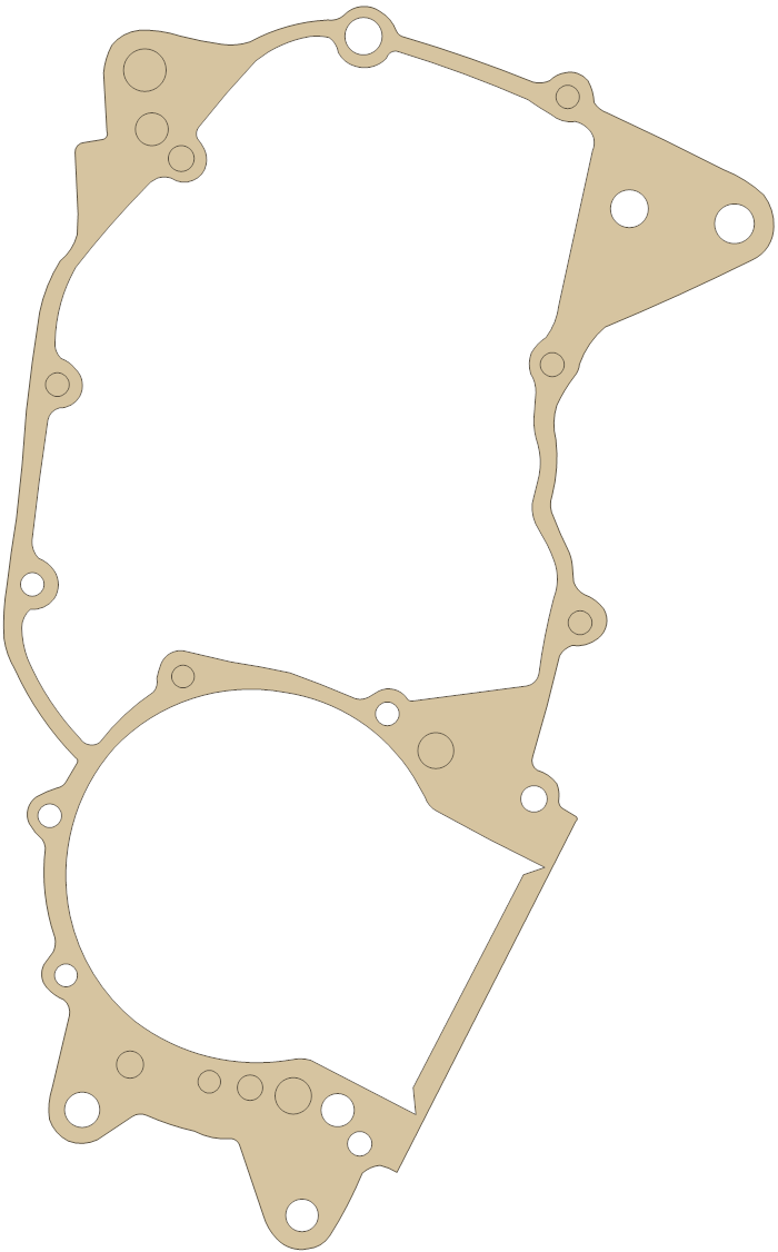 Honda CR250M Crankcase gasket outline