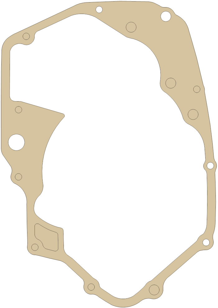 Honda CB200 R. Cover gasket outline