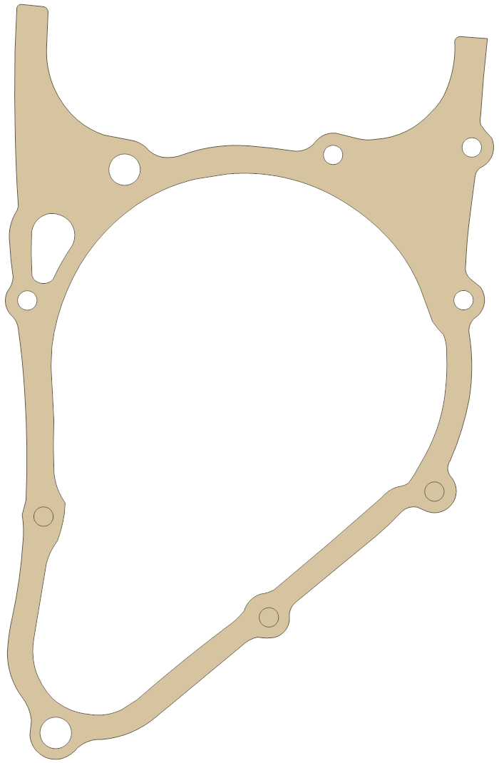 Honda CB200 L. Crankcase Cover gasket outline