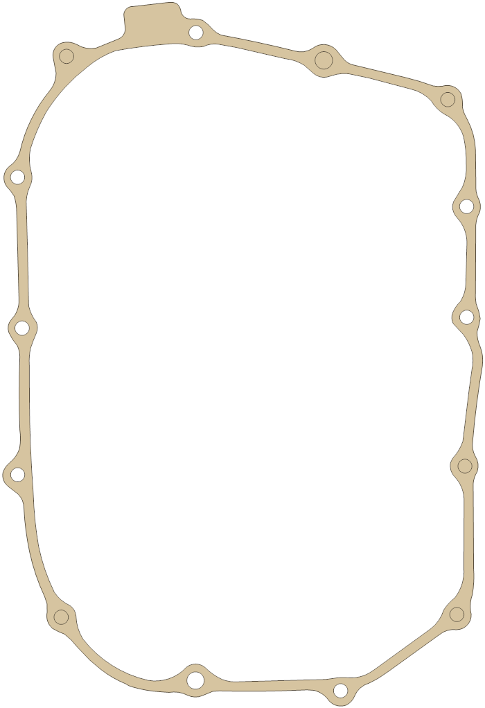Honda VT500 R. Cover gasket outline
