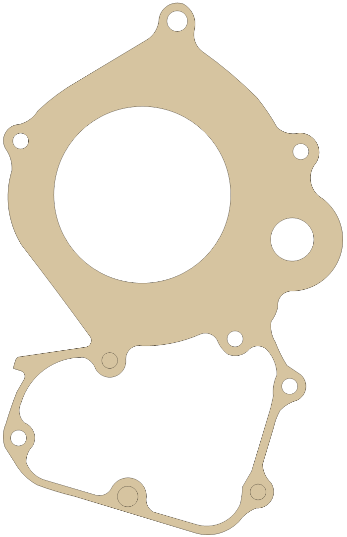 Honda CBR1000F L. Side gasket outline