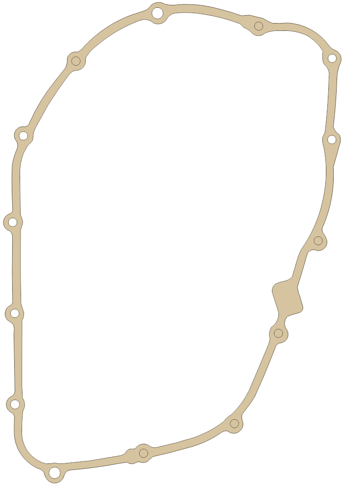 Honda VF1000F R. Crankcase Cover gasket outline
