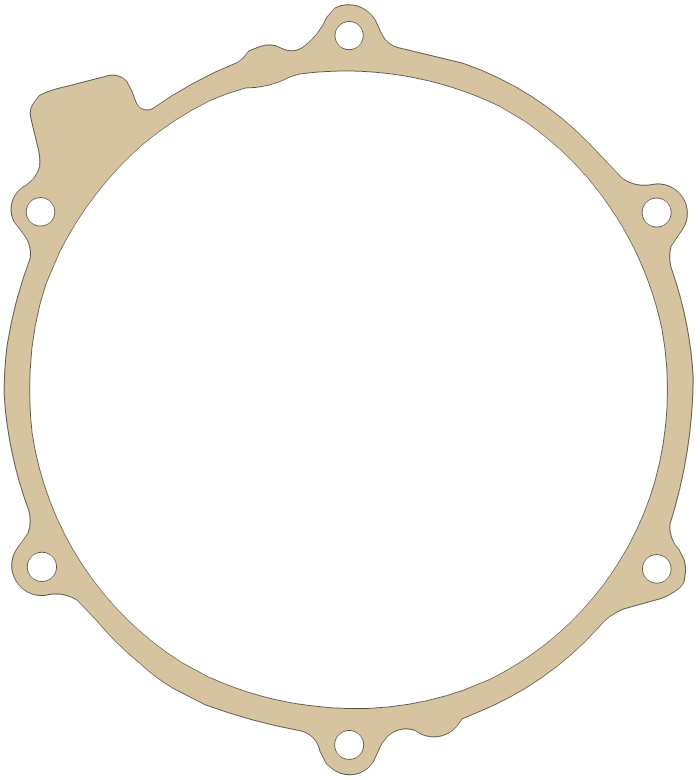 Honda A.C. Generator Cover gasket outline, OEM 11636-MB0-000, A material