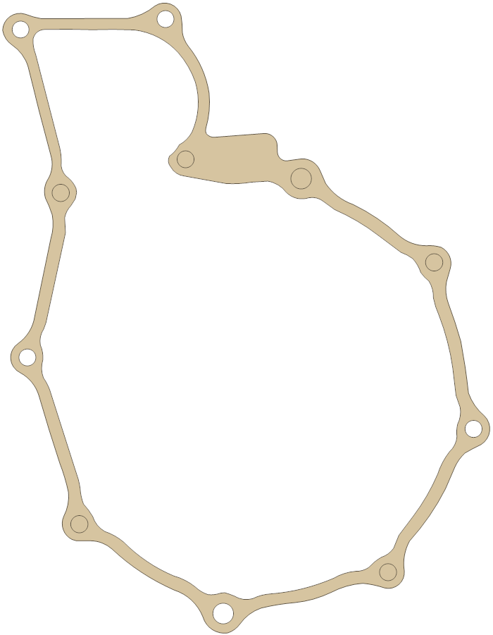 Honda L. Cover gasket outline, OEM 11395-MR1-000, A material