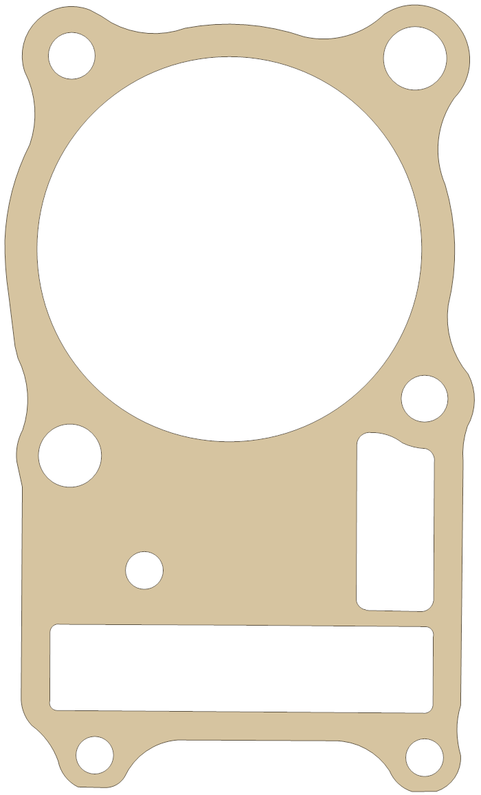 Honda NT650 Cylinder Base gasket outline