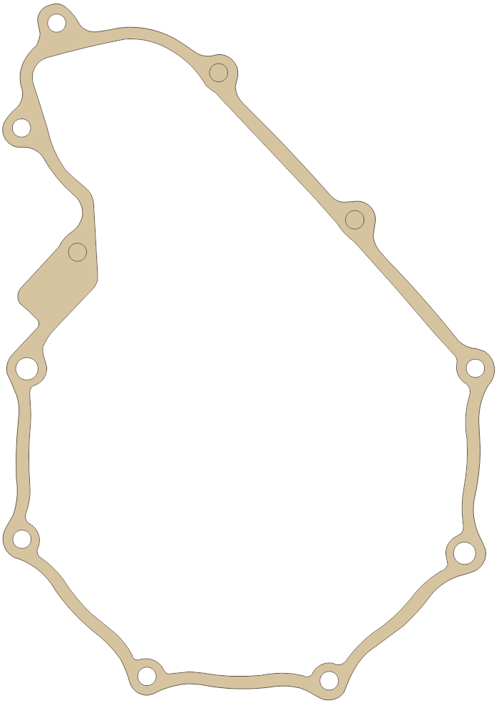 Honda VT750 Shadow L. Cover gasket outline