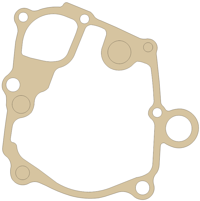 Honda VF750 Oil Pan gasket outline