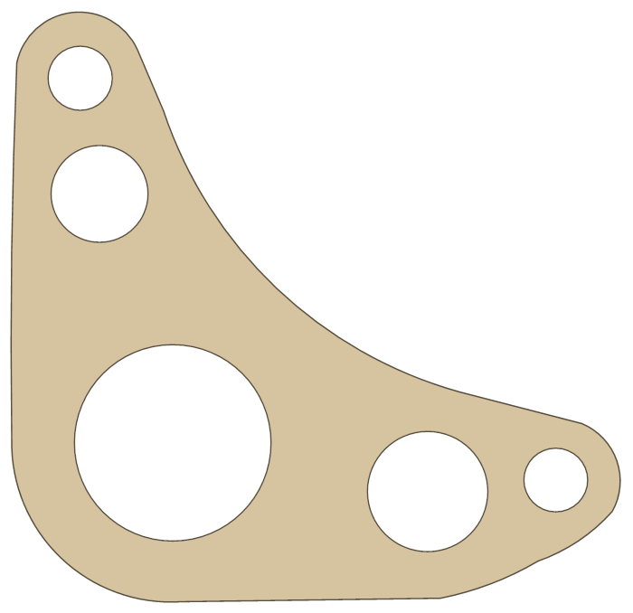 Honda Z50R R. Cylinder Head Side Cover gasket outline