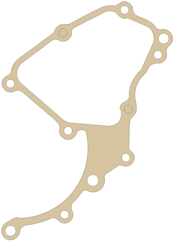 Honda Change Cover gasket outline, OEM 11632-MW4-000, A material