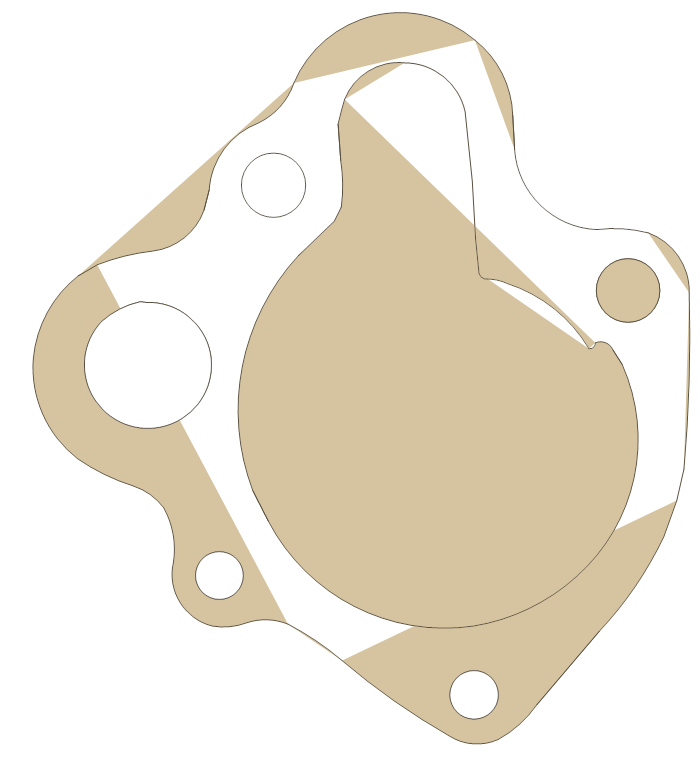 Honda Water Pump gasket outline, OEM 19229-KA4-307, A material