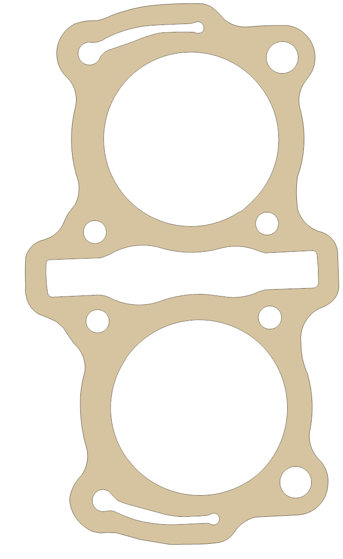 Honda Cylinder Base gasket outline, OEM 12191-413-000, A material